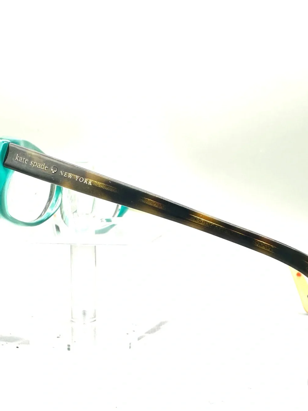 Kate Spade Berget 0JEY Tortoise Teal Polka Dot Rectangular Eyeglasses Frames 135